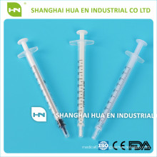 disposable sterile blister packing luer slip 1ml plastic syringe with different color pole